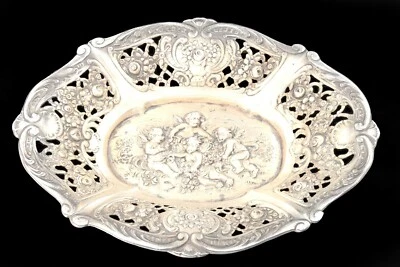 Kleine Gebäck Schale/ Sweet 800 Silber antik Jugendstil - Bild 1 von 4