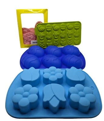 Moldes para hornear de primavera de Pascua cortadores de galletas conejitos pollitos huevos flores Foto 1 de 4