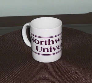 RARE VINTAGE NORTHWESTERN UNIVERSITY COLLEGE CERAMIC COFFEE MUG CUP - Picture 1 of 6