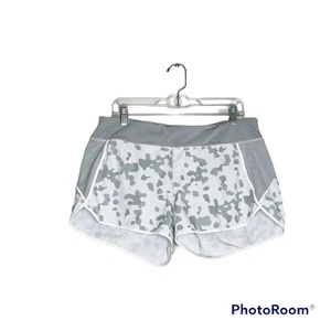 Athleta Track This Leopard Gray Running Short Size Large - Picture 1 of 12