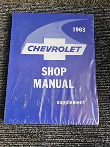 1963 Chevrolet Shop Manual Supplement Blue Cover Series ST-18 - NEW! - Bild 1 von 4