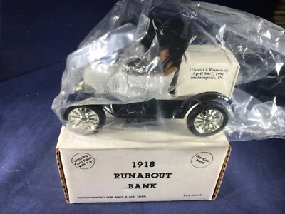 T1-45 ERTL 1:38 SCALE DIE CAST BANK - 1918 FORD RUNABOUT - NIB - JIM BEAM DIST 6 - Image 1 of 4