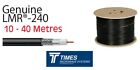 LMR-240 Times Microwave Coaxial 50 Ohm Pérdida Baja Cable Radio Lmr 10-40metres