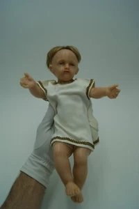 † FIGURA DE CERA DEL BELÉN 19TH DNJC JESUCRISTO NIÑO NAVIDAD CATÓLICA FRANCIA † - Imagen 1 de 15