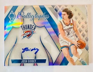 Josh Giddey 2023-24 Panini Phoenix Calligraphy Silver Autograph Auto 03/75 Jsy # - Picture 1 of 2
