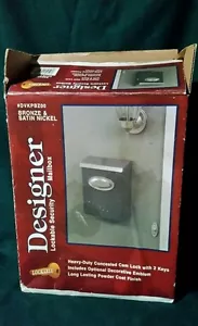 Solar Group Dvkpbz00 Large Lockable Wall Mount Mailbox Bronze & Satin Nickel - Picture 1 of 4