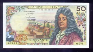 France 50 Francs 1974 P148d (has two pinholes) UNC - Picture 1 of 2