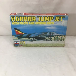 New ESCI Ertl Harrier Jump Jet & Pilots Ground Crew Model Kit 1:72 Scale Boxed - Picture 1 of 2