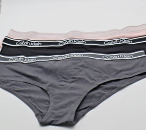 Calvin Klein Womens The Ultimate Comfort Hipster Viscose Black/Pink 3pck L -NWOT - Picture 1 of 11