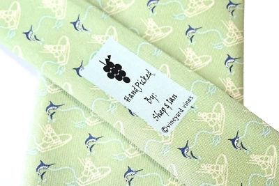 CORBATA HOMBRE VINEYARD VINES VERDE/TIBURÓN ESTAMPADO ANCHO: 3,50" LARGO: 60" Foto 1 de 4