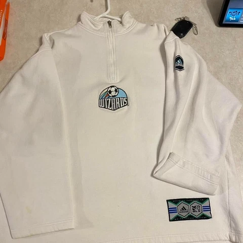 Vintage Adidas 1997 Kansas City Wizards Quarter Zip Fleece MLS jersey Cover