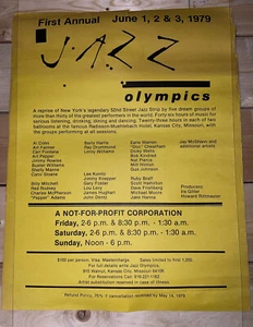 Olimpiadi Jazz - Prima Annuale - 1979 - Poster Concerto - 22”x17” - Originale - Foto 1 di 7