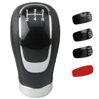 Car Gear Shift Knob Manual Transmission With 5/6 Speed Replaceable Cap Cover - Image 1 of 4