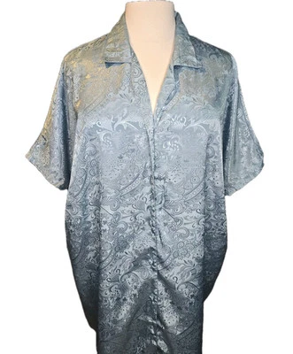 Solange Talla 22/24 Satinado Poliéster Camisón Vestido Abotonado Espuma de Mar Verde Diva Foto 1 de 4