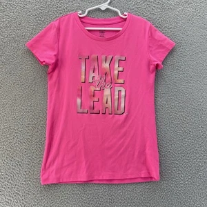 Champion C9 Tee Girls Large 10-12 Pink Take The Lead Graphic Duodry Performance - Picture 1 of 5
