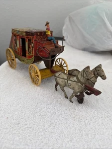 Vintage 1950's Northwestern Stage Lines Stagecoach Tin Toy 🔥 - Picture 1 of 15