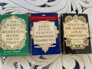 Vintage Music Book 3 Volumes Story of Orchestral Symphonic Composers Grabbe - Picture 1 of 24