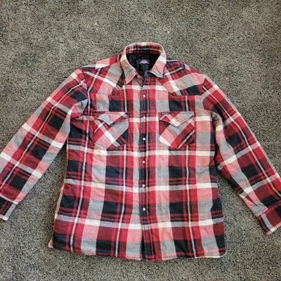 Dickies Men's Quilted Lined Flannel  Shirt Jacket Size Large - Image 1 of 4
