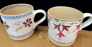 RETIRED VINTAGE NICHOLAS MOSSE IRISH OLD ROSE & FUCHSIA PATTERN MUGS (EZS003036) - Picture 1 of 10