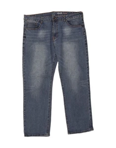 IZOD Mens Comfort Stretch Relaxed Fit Straight Jeans W40 L32 Blue Cotton CK01 - Picture 1 of 3