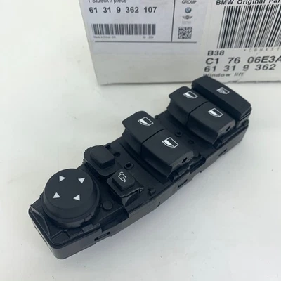 BMW 1 5 Series F20 X3 F25 F31 Driver Electric Window Switch Genuine 61319362107 - Image 1 of 4