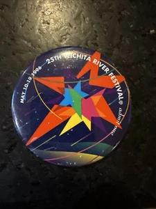 1996 Wichita River Festival Riverfest Collectible Button - Bild 1 von 2