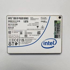 Intel P5520 1.92TB 2.5'' NVMe U.2 PCIE Gen4 SSD Drive HPE P49925-001 100% Health - Afbeelding 1 van 1