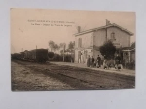 CPA 33 SAINT-GERMAIN-D'ESTEUIL - La Gare - Départ du Train - Imagen 1 de 2