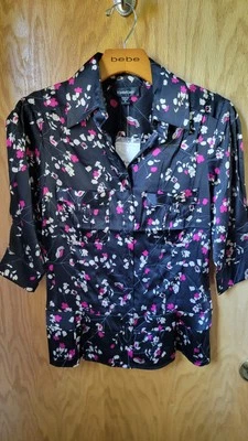 Blusa de seda floral Bebe Foto 1 de 2