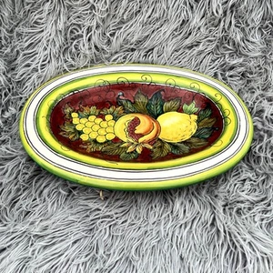 Art Shop Orvieto Italy Ceramic Oval Wall Plate Kitchen Decor Italian Pottery - Picture 1 of 12