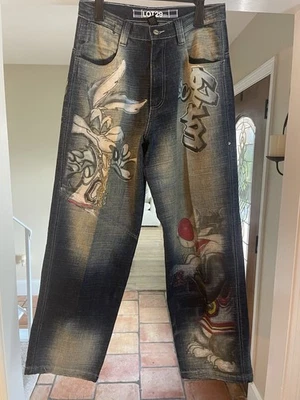 Vintage Lot 29 Mens Jeans Looney Tunes Size 32 Baggy Y2K Warner Bros - Image 1 of 4