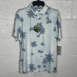 Polo de rendimiento de manga corta con estampado de palma para hombre PGA TOUR blanco brillante S, $68 - Imagen 1 de 7