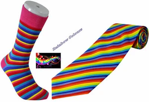 The Tie Studio Novelty Rainbow Tie, Bow-tie & Socks - Picture 1 of 9