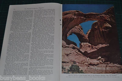 1947 magazine article UTAH’S STONE ARCHES, color photos, geology - Image 1 of 4