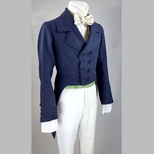 Cappotto uomo blu stile reggenza 1800, gilet reggenza e calzoni disponibili ext - Foto 1 di 6