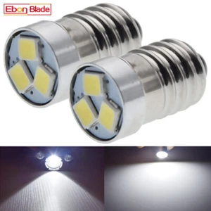 E10 Screw LED Bulb 3V 6V 12V 18V DC White Lamp For Flashlight Torch Bike Light - Picture 1 of 10