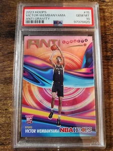 2023-24 NBA Hoops Victor Wembanyama Anti Gravity Rookie RC PSA 10 Gem Mint #15 - Picture 1 of 4