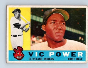 VINTAGE BASEBALL CARD TOPPS 1960 CLEVELAND INDIANS VIC POWER  NO246 - Picture 1 of 2