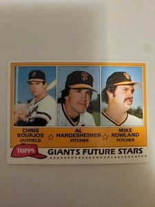 1981 TOPPS GIANTS FUTURE STARS BOURJOS / HARGESHEIMER / M. ROWLAND #502 EX/NM - Picture 1 of 1