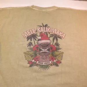 VERRÜCKTE HEMDEN HAWAIII APFEL KALIKIMAKA HAWAIIIAN WEIHNACHTEN TIKI T-SHIRT 3XL Hanf - Bild 1 von 7