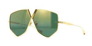 Valentino V - HEXAGON Shiny Light Gold/Green Shaded (GLD-GR) Sunglasses - Picture 1 of 4