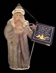 ENESCO Folk Art Collection Metal Santa Claus Ornament Figure NEW  - Picture 1 of 3