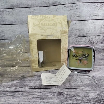 Vintage Retro Fossil Rock Quartz Clock Battery Operated Pink "Truckstop Romance" - Image 1 of 4