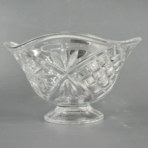 GORHAM Czech Floral & Fence Square Crystal Bowl Candy Dish (Small) 5" Clear - Bild 1 von 9