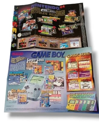 ⚡Nintendo Gameboy GB Nintendo 64 N64 Poster Werbung Flyer P-NUS (NOE)- NOE3 ⚡ - Bild 1 von 4
