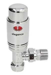 ELEGANCE 15MM X 1/2" VOLLCHROM THERMOSTAT HEIZKÖRPER VENTIL EV-EC15A TRV4 - Bild 1 von 2