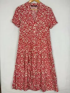 ZARA Womens Dress Size XS Allover Print Ditsy Floral Boho Peasant Flared Maxi - Picture 1 of 7