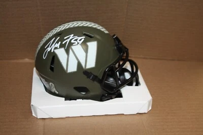 WASHINGTON COMMANDERS LONDON FLETCHER #59 SIGNED RIDDELL SALUTE MINI HELMET JSA - Image 1 of 2