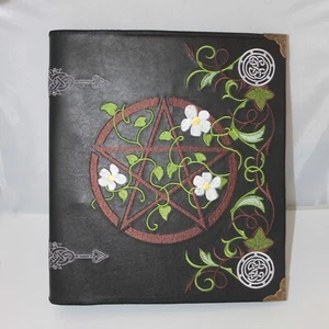 Blumenpentagramm A4 Mappe/Ordner Wirbelsäule/BoS/Journal - Wirbelsäule kann personalisiert werden - Bild 1 von 5