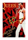 Freddie Mercury Live Aid 3 A4 repro autograph printed poster choice of frame